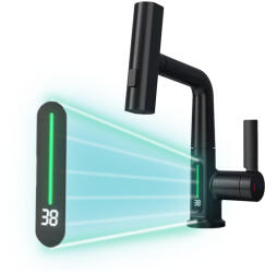  Mara mosogató csaptelep multifunkciós fejjel digitális kijelzővel (ZS-7020-BL)