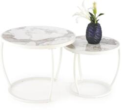 Halmar AURORO 2 db-os dohányzóasztal szett, bézs/fehér V-CH-INES-LAW-BEŻOWY (HA0178)