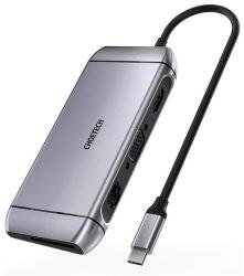 Choetech 9 Az 1-ben Multifunkcionális USB Type C HUB - 3x USB 3.2 Gen 1 / SD És TF Memóriakártya