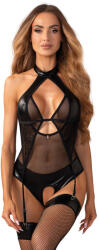 Obsessive Dominna Crotchless Teddy Black S/M