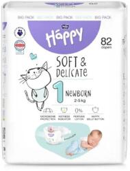 Bella Baby Happy Scutece Bella Baby Happy, Marime 1, 2-5 kg, 82 Bucati (BEMSCCO232)