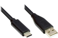 Alcasa GC-M0116 0, 5 M USB C-típus USB A típus Fekete (GC-M0116)