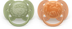 Philips Залъгалки Philips Avent - Ultra Soft, с декорация Сърна и гъска с кутия за стерилизиране, 18+ m, 2 броя (00A.0668.001)