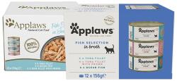 Applaws Fish Selection Konzerv macskáknak, válogatott halak húslevesben 12 x 156 g
