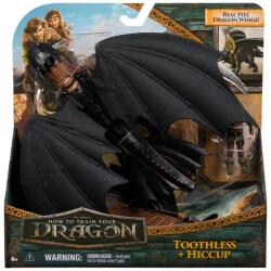 Spin Master Dreamworks Dragons World of Berk - How to Train Your Dragon set 2 figurine Viking & Dragon Assortment, Hiccup & Toothless, Multicolor, 4 ani+ (681147059450) Figurina