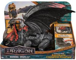 Spin Master Dreamworks Dragons World of Berk - Figurina Red Death Chomping Rampage de 28 cm „How to Train Your Dragon, Multicolor, 4 ani+ (681147061323) Figurina