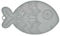 Fiboo Fishka hal alakú licking mat szürke 19x13 cm