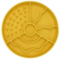 Fiboo Slow Fiboowl mini habzsolásgátló tál sárga 15 cm