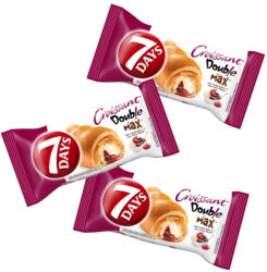 7DAYS Double croissant meggyes és vaníliás töltelékkel (3x80 g)
