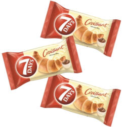 7DAYS croissant kakaós töltelékkel (3x60 g) Szavatossági idő: 2026.01. 08