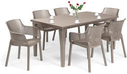 Keter Fulisa 6+1 kerti bútor garnitúra szett cappuccino (209265_247100_6) - geminiduo