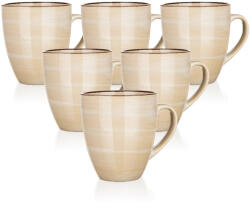 BANQUET Set de 6 căni din ceramică Banquet PALAS , 400 ml, crem, , crem deschis