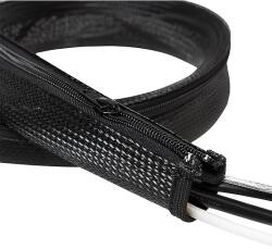 LogiLink Cable FlexWrap with Zipper, 1, 0m, 30mm, black (KAB0046)