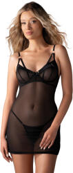 Obsessive Euridia Chemise & Thong Black XS/S