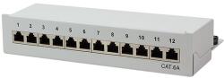 LogiLink Cat. 6A Patch Panel 12-Port desktop, shielded, grey (NP0019)