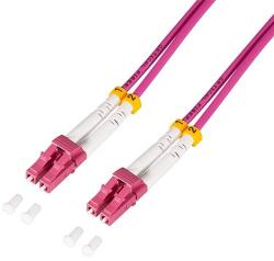 LogiLink Acél páncélozott szálas patch kábel OM4, Duplex LC/UPC - LC/UPC, 7, 5 m (FC4LC07)