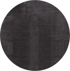  Modern Szőnyeg Palm Plüss (Antracit) Kerek 160cm Sötét Szürke