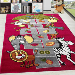  Gyerek Szőnyeg Piros Zebrás 133x190cm