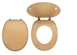 FERRO Wc ülöke fém zsanérokkal, fahatású (FE-WC/BAMBUS)