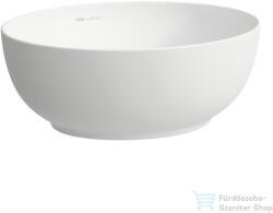 Laufen ILBAGNOALESSI 45x38 cm-es pultra ültethető mosdó kerámia lefolyószelep takaróval, matt fehér H8189757571121 (H8189757571121)