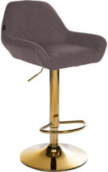 Loraville Braga bárszék állítható magasságú szövet barna-arany 325368