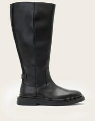 AllSaints bőr csizma Escher Rider Boot fekete, lapos talpú, W083FD - fekete Női 36