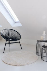  Shaggy Szőnyeg Super plüss (White) Kerek 80cm Fehér