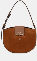 Karl Lagerfeld velúr táska K/SIGNATURE - barna Univerzális méret