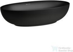 Laufen ILBAGNOALESSI 70x38 cm-es pultra ültethető mosdó kerámia lefolyószelep takaróval, matt fekete H8189777161121 (H8189777161121)