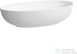 Laufen ILBAGNOALESSI 70x38 cm-es pultra ültethető mosdó kerámia lefolyószelep takaróval, matt fehér H8189777571121 (H8189777571121)