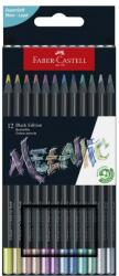 Faber-Castell Színes ceruza FABER-CASTELL Black Edition háromszögletű fekete testű metál 12 darabos (FC116415) - tonerpiac