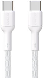 Dudao Cablu pentru incarcare si transfer de date Dudao L9C, USB-C/USB-C, 65W, 1m, Alb (6976625334513)