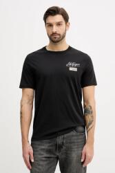 Tommy Hilfiger pamut póló - fekete M - answear - 20 990 Ft