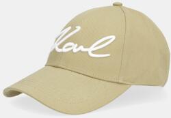 Karl Lagerfeld pamut baseball sapka K/SIGNATURE - zöld Univerzális méret