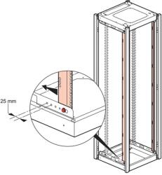 Legrand profilsín készlet - 19" - 42U, 1 pár (Linkeo hálózati szekrényekhez) (646342) - pixel