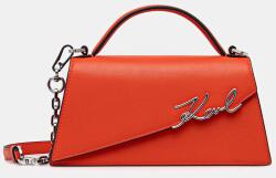 Karl Lagerfeld bőr táska K/SIGNATURE - narancssárga Univerzális méret - answear - 113 290 Ft