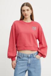 PINKO pamut melegítőfelső rózsaszín, női, nyomott mintás, 102827 A2G8 - rózsaszín XL