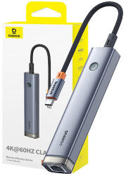 Baseus 5 Portos HUB AIR Baseus UltraJoy Series Type-C - HDMI, USB3.0x2, PD, RJ45 Szürke (B00052801811-03
