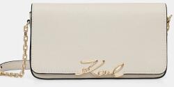 Karl Lagerfeld bőr táska K/SIGNATURE - fehér Univerzális méret - answear - 80 990 Ft