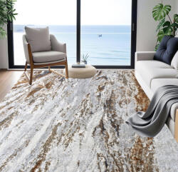  Modern Szőnyeg Cezar 0840 (Beige-Flos) 80x150cm Szürke-Bronz