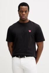 Tommy Hilfiger pamut póló - fekete L - answear - 24 990 Ft