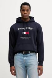 Tommy Hilfiger felső sötétkék, nyomott mintás, kapucnis, MW0MW42735 - sötétkék L