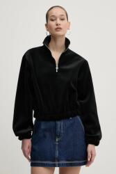 HUGO BOSS velúr pulóver fekete, sima, 50534055 - fekete XS