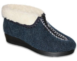 Fly Flot női bebújós cipzáras házicipő - mamusz Q3U04 IX kék 07703