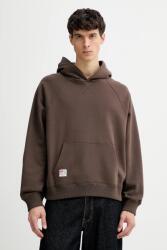 Levi's pamut melegítőfelső barna, nyomott mintás, kapucnis, 0034R - barna M