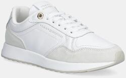 Tommy Hilfiger bőr sportcipő MONOGRAM MIX MATERIAL RUNNER - fehér Női 40