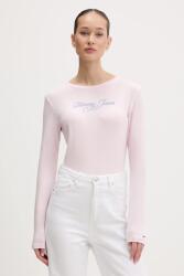 Tommy Hilfiger pamut hosszúujjú rózsaszín, DW0DW21844 - rózsaszín M