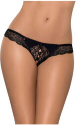 Obsessive Miamor - köves, nyitott női csipke tanga (fekete) (92977700005) - szexvital