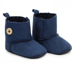  Yoclub babakocsi cipő 6-12 hó - sötétkék/gomb díszítéssel
