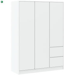 Intermeble BASIT Gardrób Szekrény Fehér Színben 147 cm